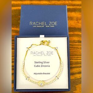 Bracelet Rachel Zoe sterling bracelet w cubic zirconia, adjustable- great gift